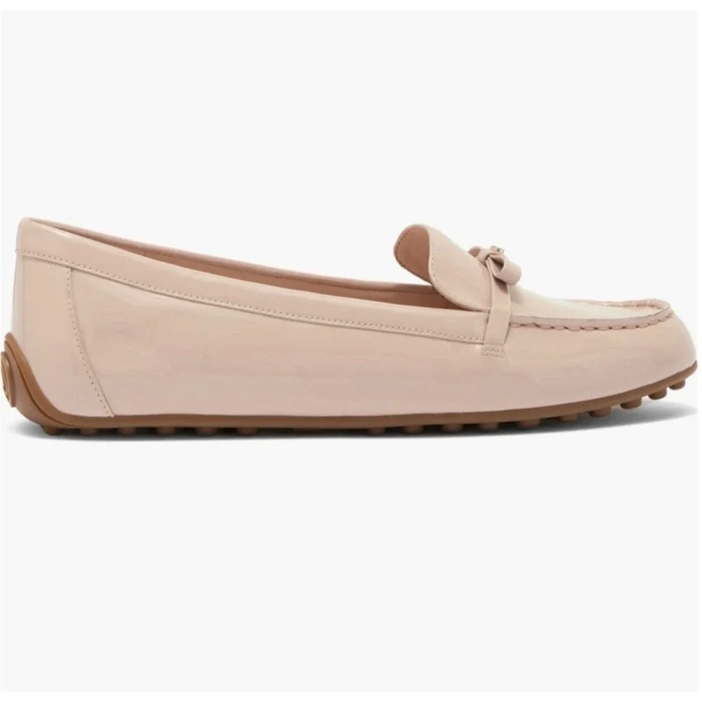 Kate Spade Danika Loafers Womens 8B Pink Patent Leather Bow Driving Shoes Preppy